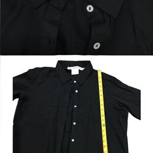 Gretchen Scott Designs Black Button Down Shirt